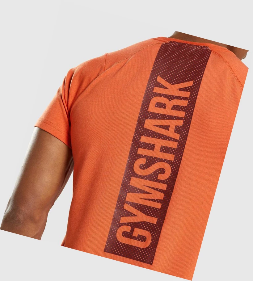 Gymshark Bold T-skjorte Herre Oransje | UHKCJV429