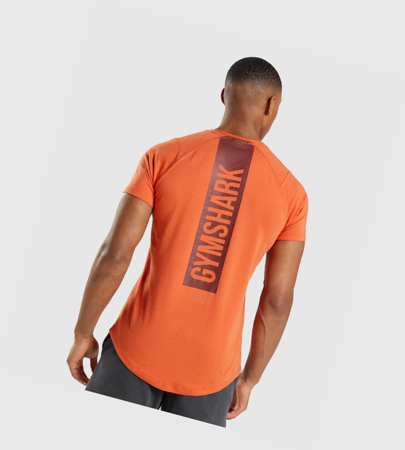 Gymshark Bold T-skjorte Herre Oransje | UHKCJV429