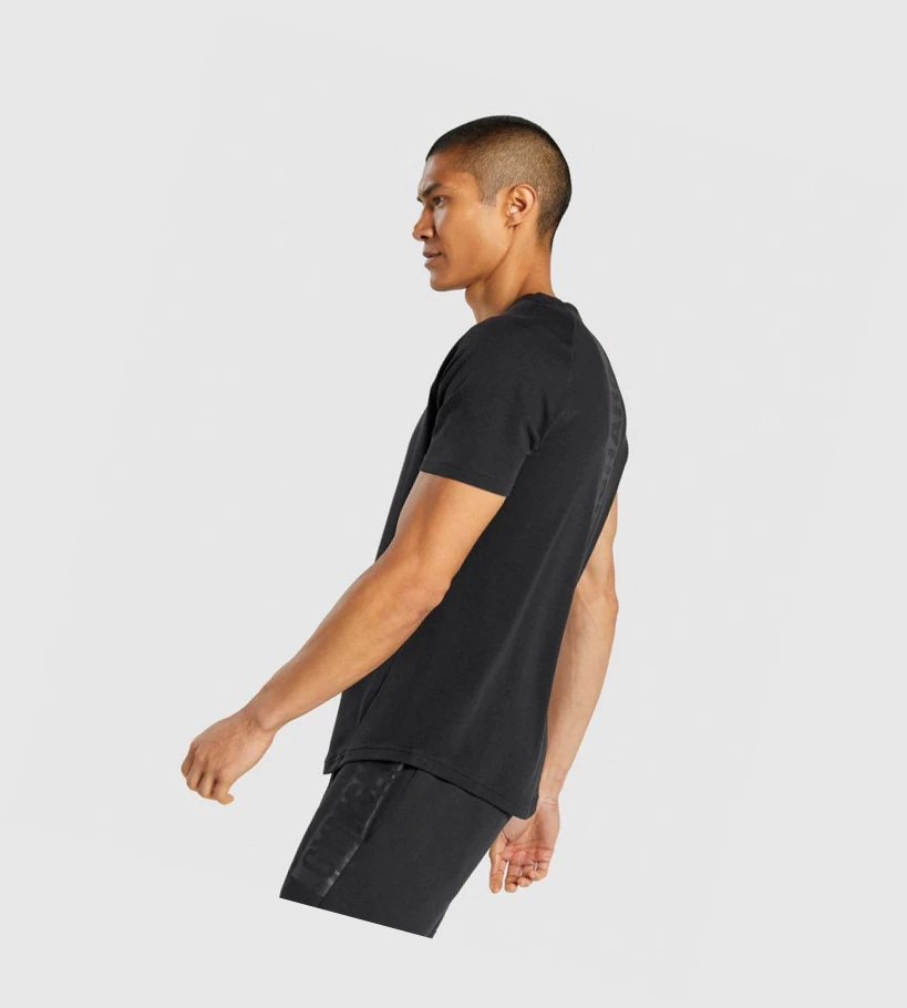 Gymshark Bold T-skjorte Herre Svarte | SROVKT015