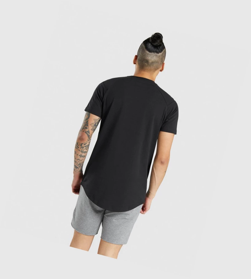 Gymshark Bold T-skjorte Herre Svarte Svarte | LDJQFP910