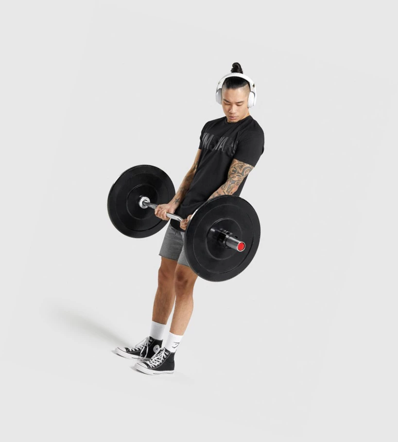 Gymshark Bold T-skjorte Herre Svarte Svarte | LDJQFP910