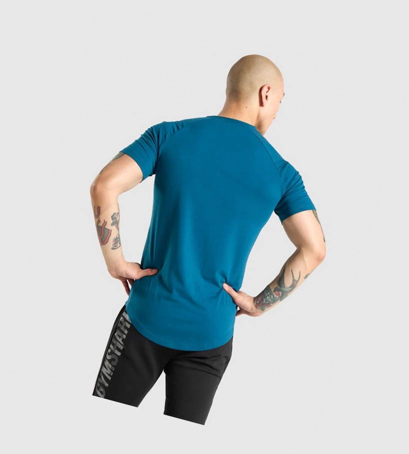 Gymshark Bold T-skjorte Herre Turkis Camouflage | JONVYI065