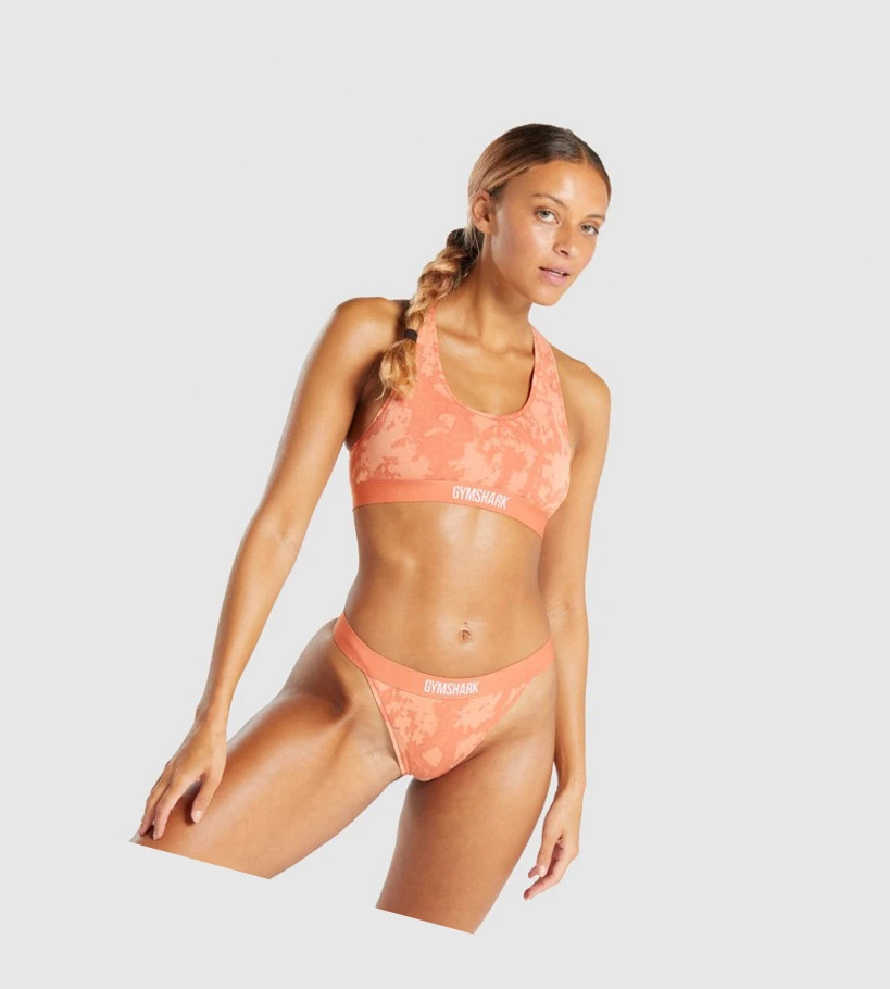 Gymshark Bomull Bralette Undertøy Dame Oransje | HOSPDK793