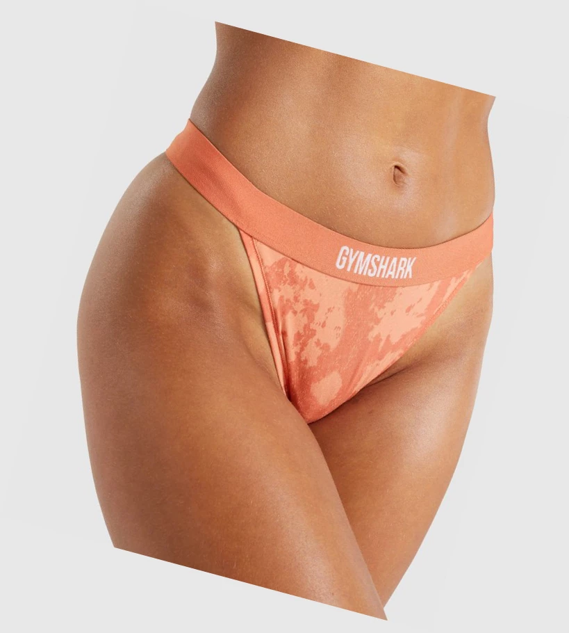 Gymshark Bomull High Rise Thong Undertøy Dame Oransje | YZNOAH342