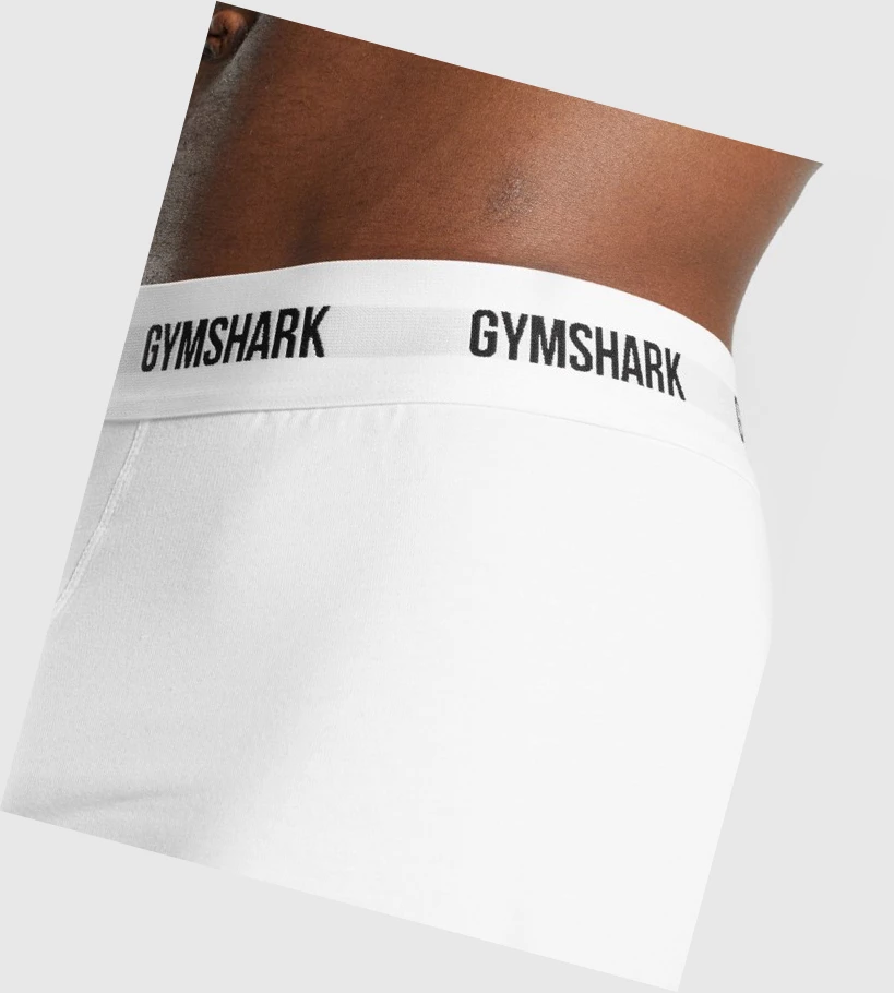 Gymshark Boxers 2pk Undertøy Herre Hvite | EUXTOY527