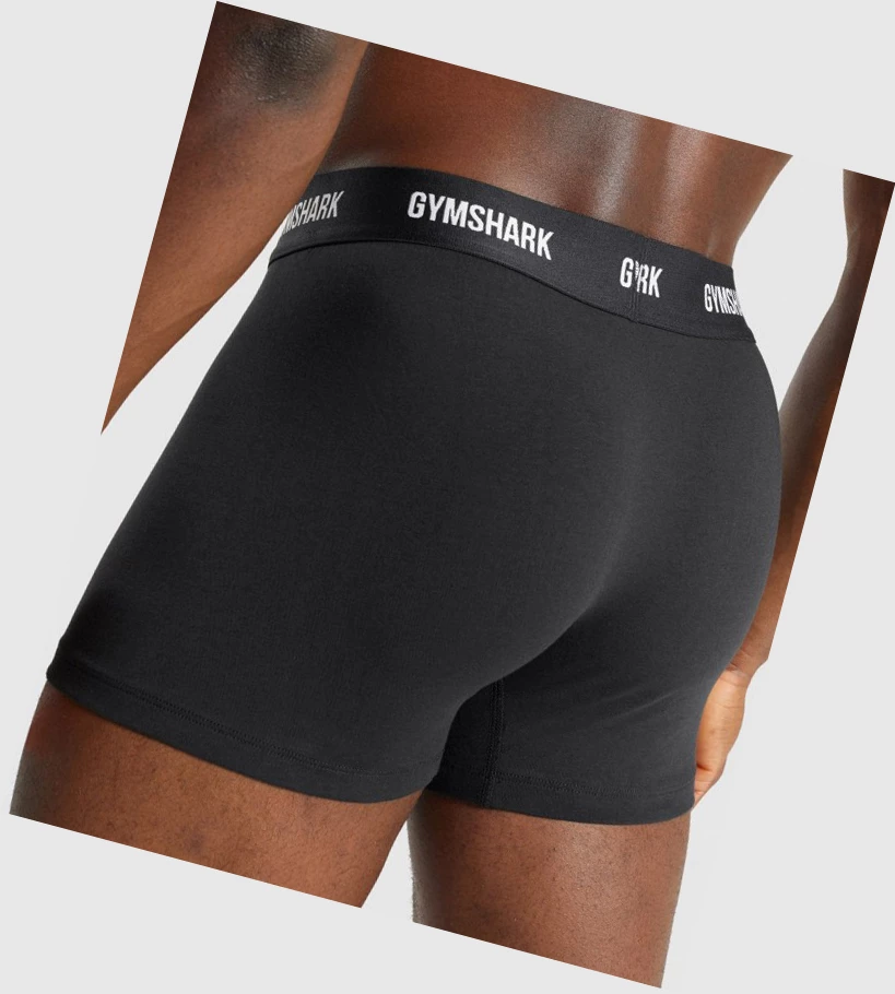 Gymshark Boxers 2pk Undertøy Herre Svarte | 762REITNM