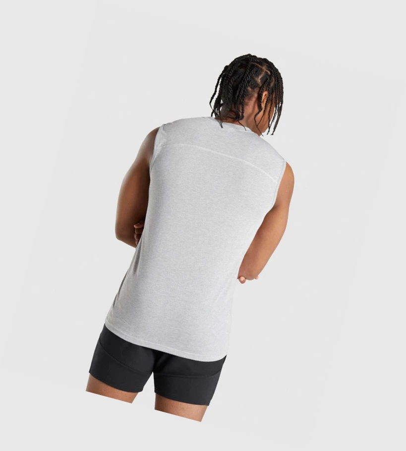 Gymshark Chalk Singlet Herre Lyse Grå | TQJZDO915