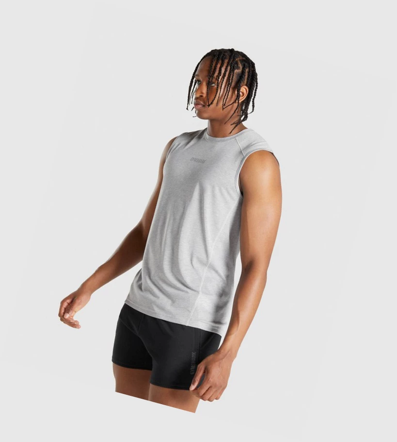 Gymshark Chalk Singlet Herre Lyse Grå | TQJZDO915