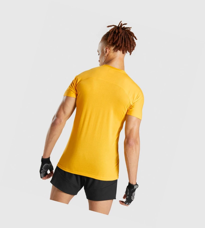 Gymshark Chalk T-skjorte Herre Gul | XCEOBM872