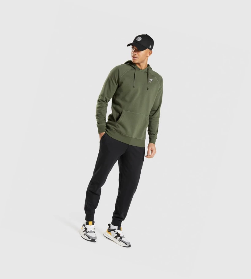 Gymshark Crest Klær Herre Olivengrønne | GLMFWQ429