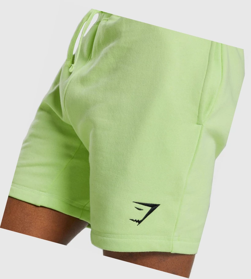 Gymshark Crest Shorts Herre Grønn | DIBFAG286