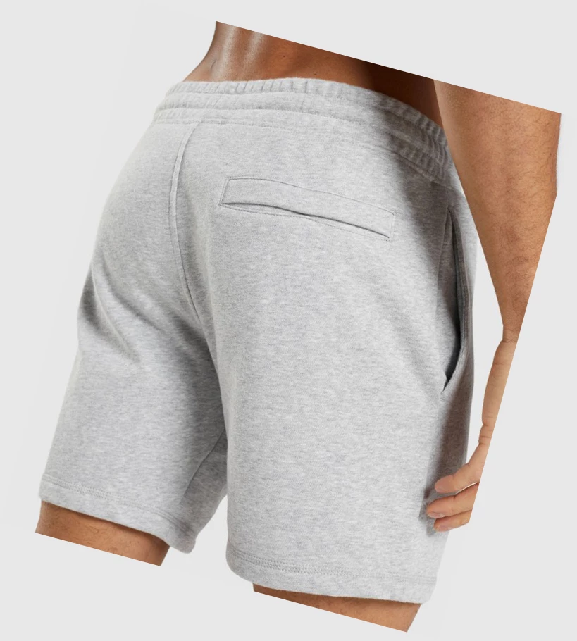 Gymshark Crest Shorts Herre Lyse Grå | YWDQAL489