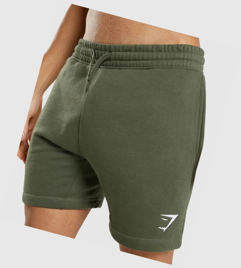 Gymshark Crest Shorts Herre Olivengrønne | YTXPRB679