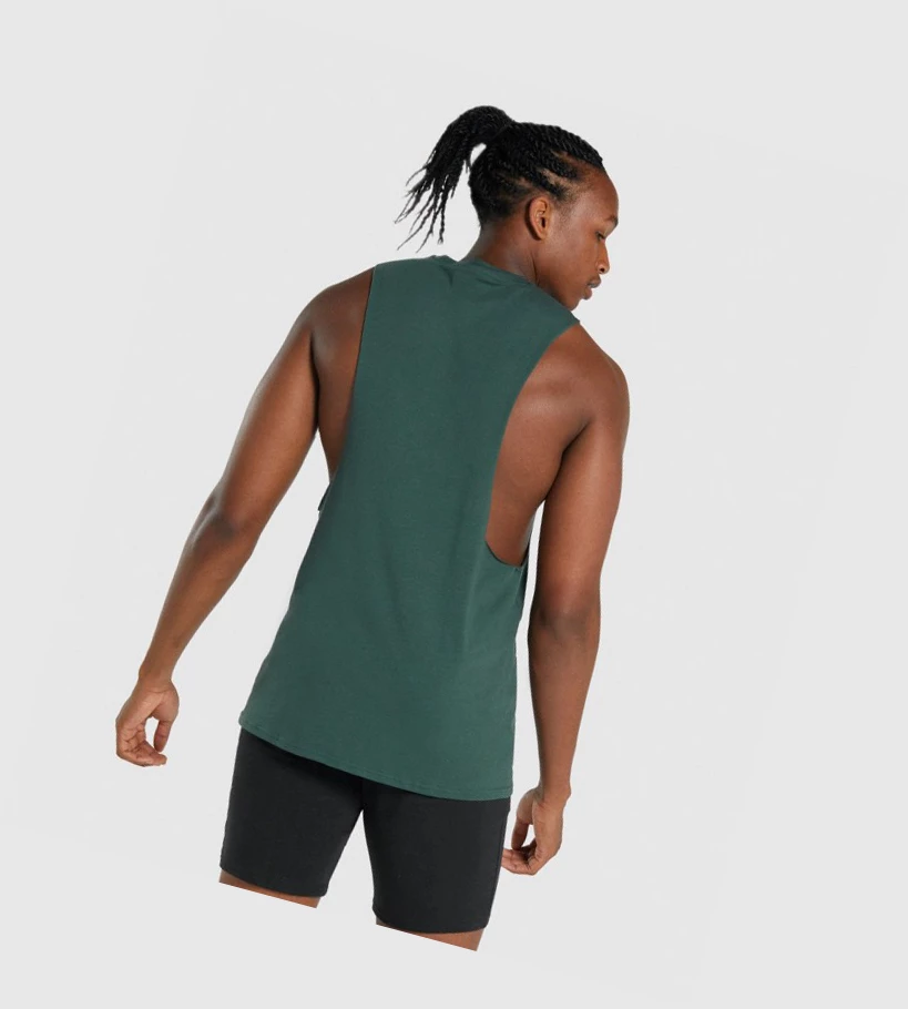 Gymshark Critical 2.0 Drop Arm Singlet Herre Mørke Grønn | FDHGCE527