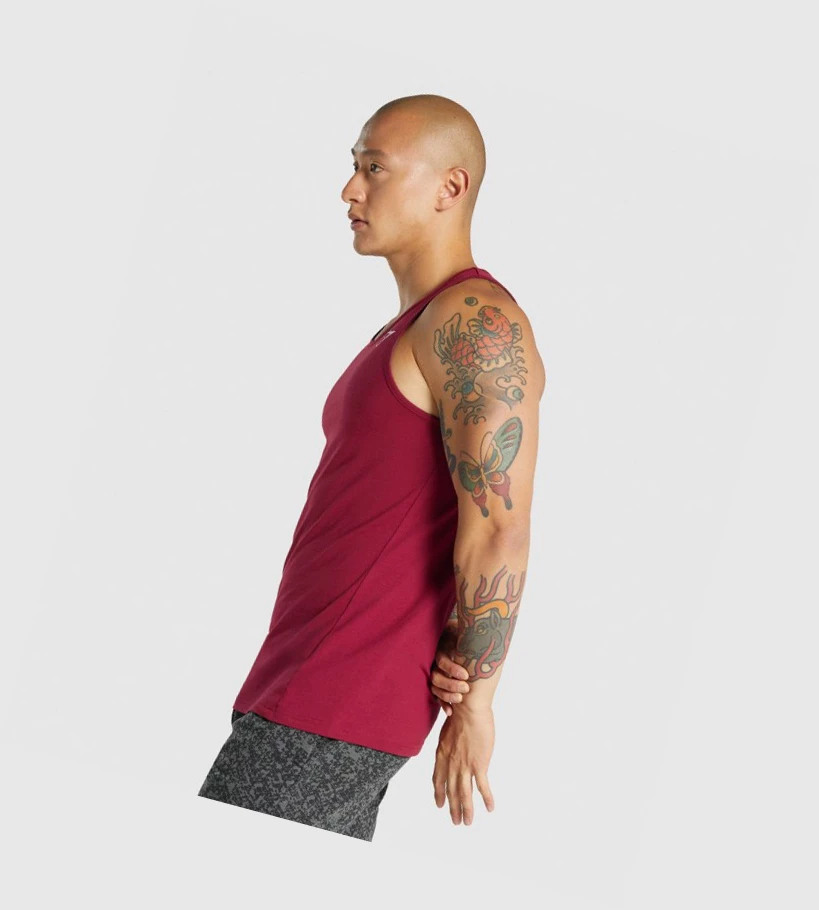 Gymshark Critical 2.0 Singlet Herre Burgunder | BKYDIV728