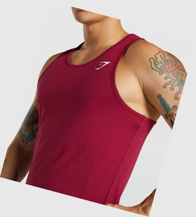 Gymshark Critical 2.0 Singlet Herre Burgunder | BKYDIV728