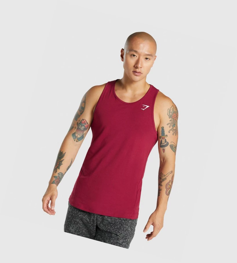 Gymshark Critical 2.0 Singlet Herre Burgunder | BKYDIV728