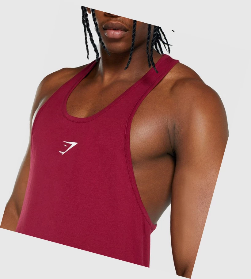 Gymshark Critical 2.0 Singlet Herre Burgunder | PXKNSR982