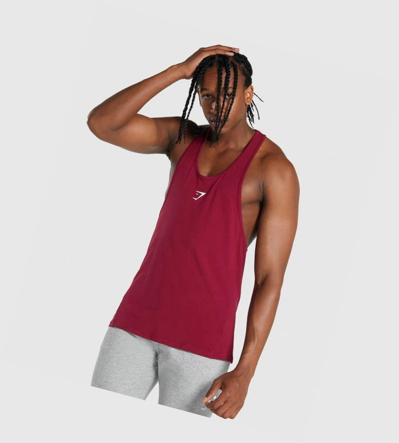 Gymshark Critical 2.0 Singlet Herre Burgunder | PXKNSR982