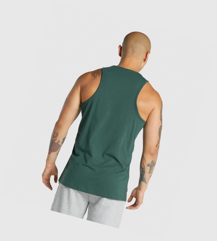 Gymshark Critical 2.0 Singlet Herre Mørke Grønn | QDRISZ570