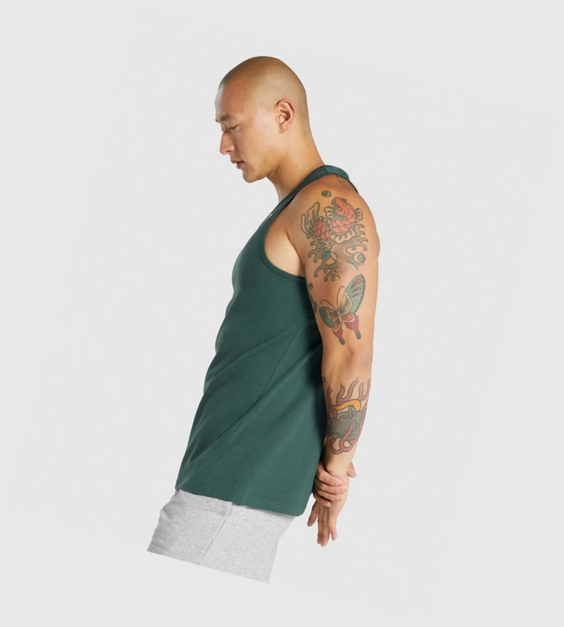 Gymshark Critical 2.0 Singlet Herre Mørke Grønn | QDRISZ570