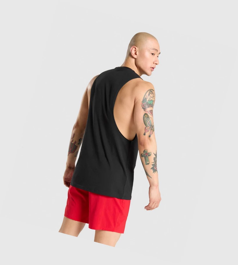 Gymshark Critical Drop Arm Singlet Herre Svarte | KQIZUD127