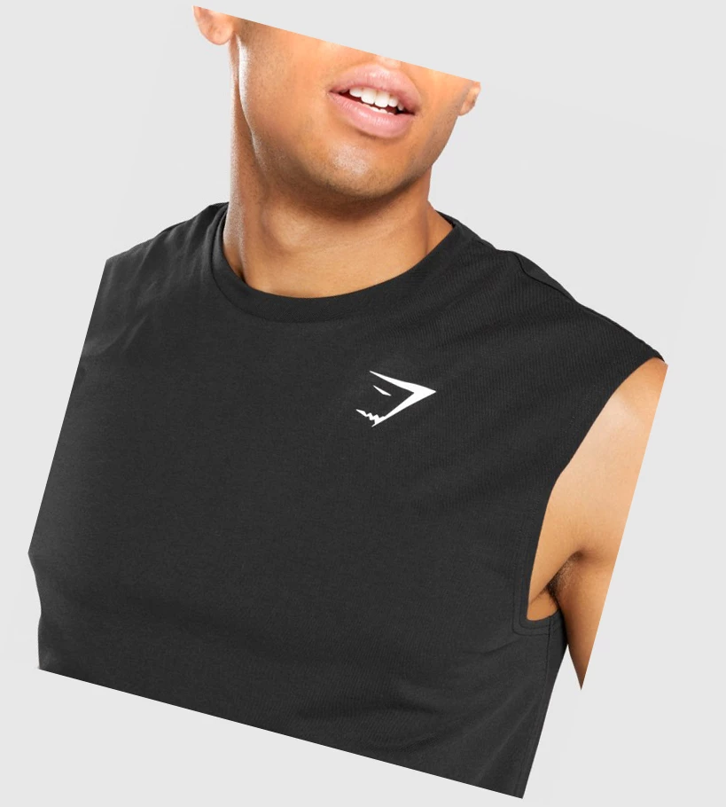 Gymshark Critical Ermeløse Singlet Herre Svarte | LYFGJE751