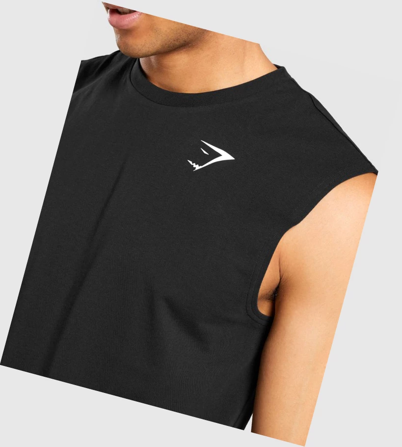 Gymshark Critical Ermeløse Singlet Herre Svarte | LYFGJE751