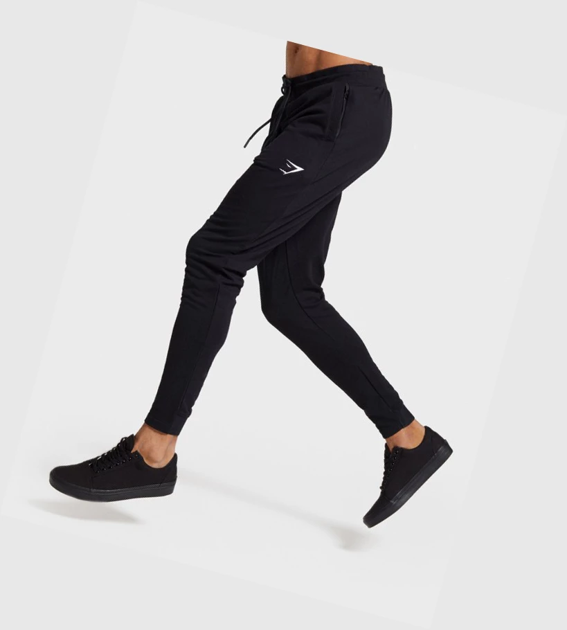 Gymshark Critical Zip Joggebukser Herre Svarte | AKWBIS142