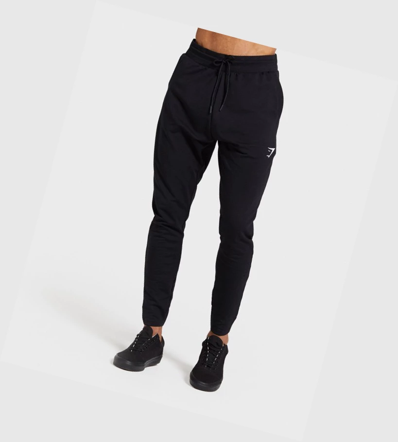 Gymshark Critical Zip Joggebukser Herre Svarte | AKWBIS142