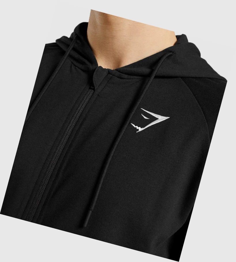 Gymshark Critical Zip Klær Herre Svarte | MCEBUY843