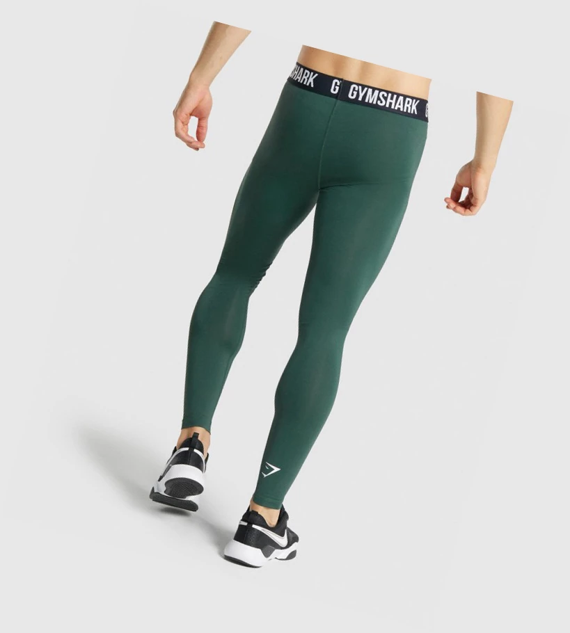 Gymshark Element Baselayer Joggebukser Herre Mørke Grønn | HDQOJL893