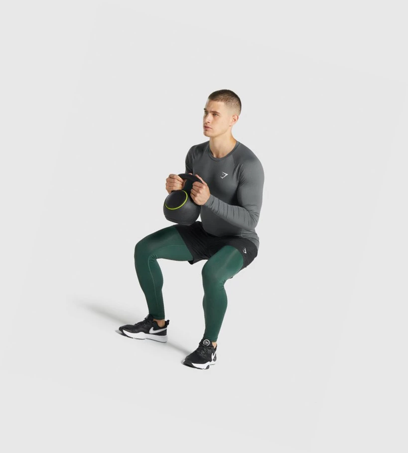 Gymshark Element Baselayer Joggebukser Herre Mørke Grønn | HDQOJL893