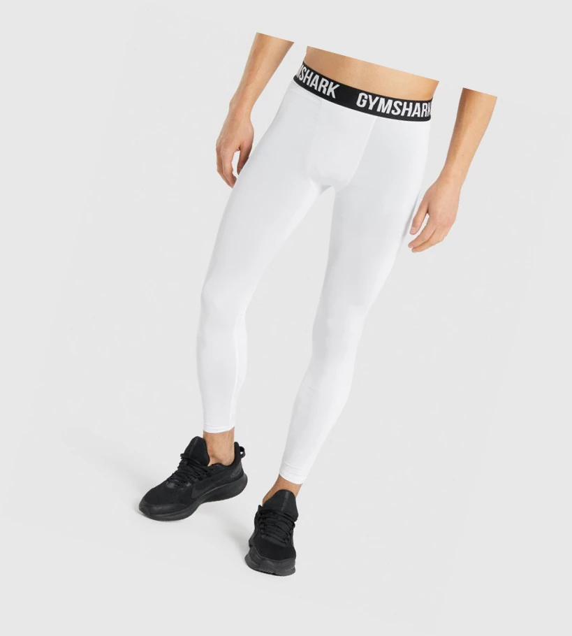 Gymshark Element Baselayer Joggebukser Herre Hvite | JAIFTS589