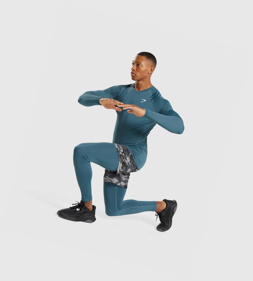 Gymshark Element Baselayer Joggebukser Herre Turkis | ZBMTJA354