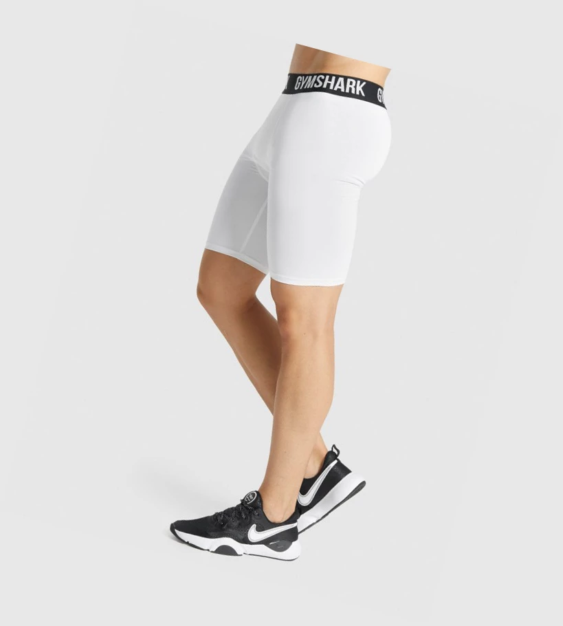 Gymshark Element Baselayer Shorts Herre Hvite | DUPSXM249