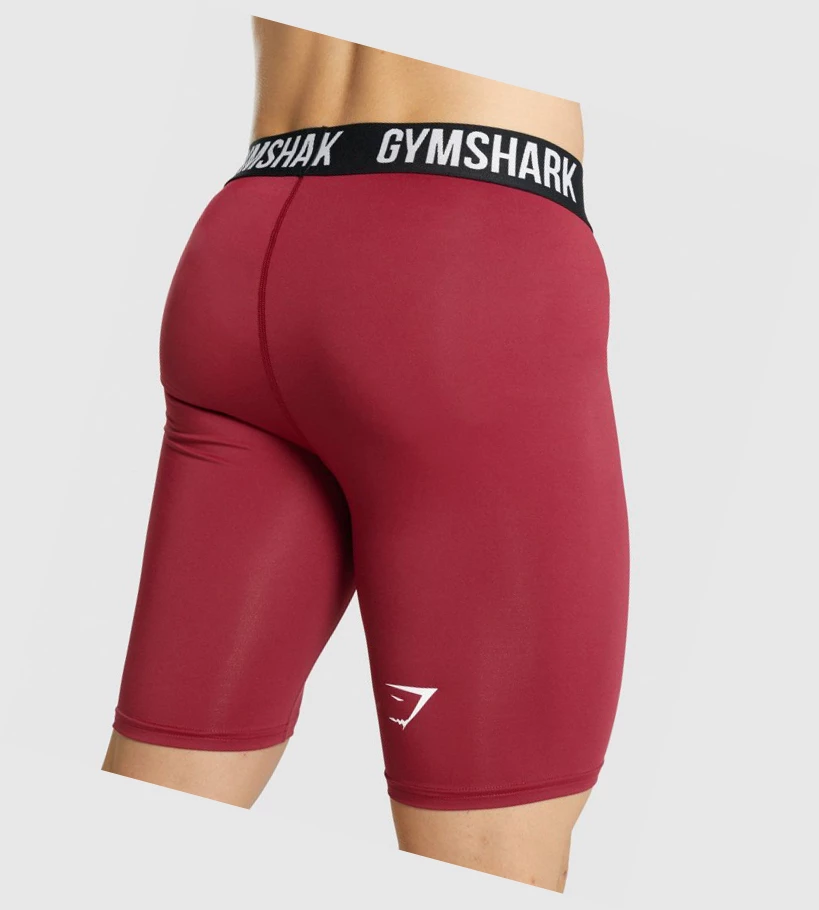 Gymshark Element Baselayer Shorts Herre Burgunder | GDWZFC571