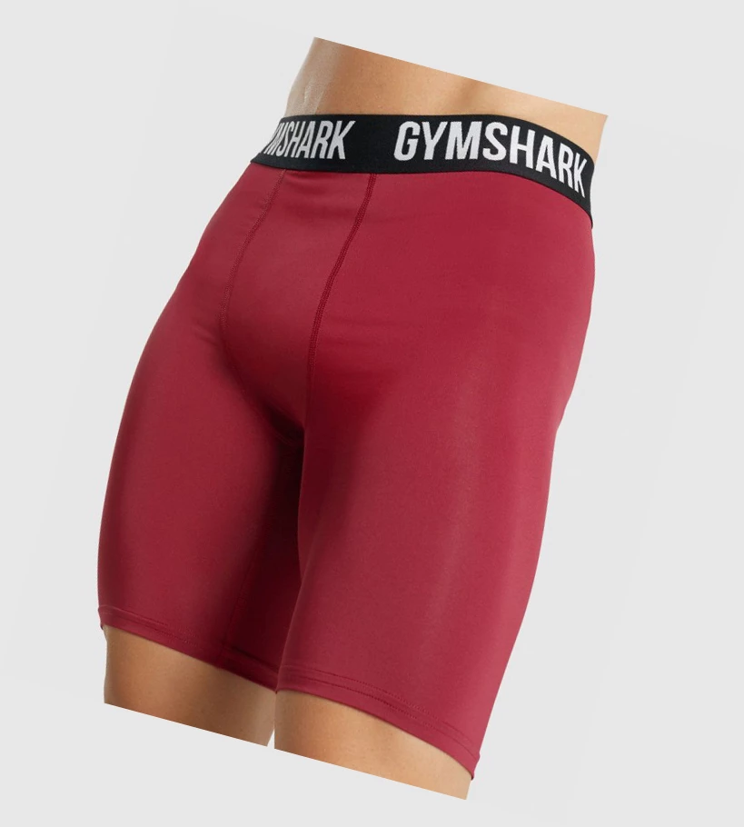 Gymshark Element Baselayer Shorts Herre Burgunder | GDWZFC571