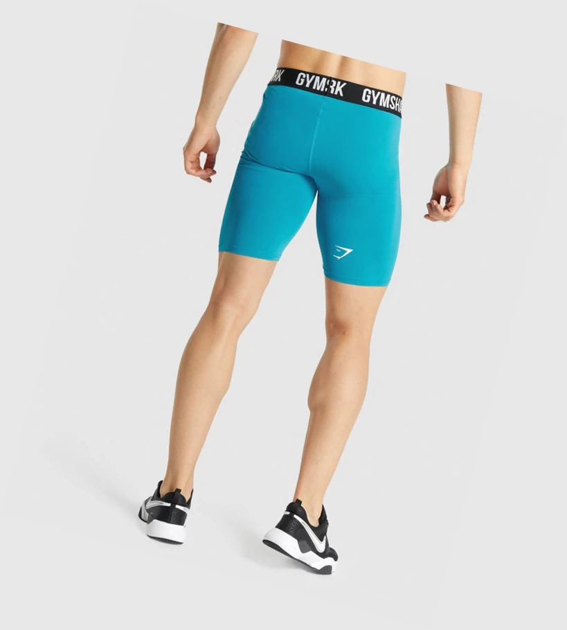 Gymshark Element Baselayer Shorts Herre Blå | KJPWTZ486