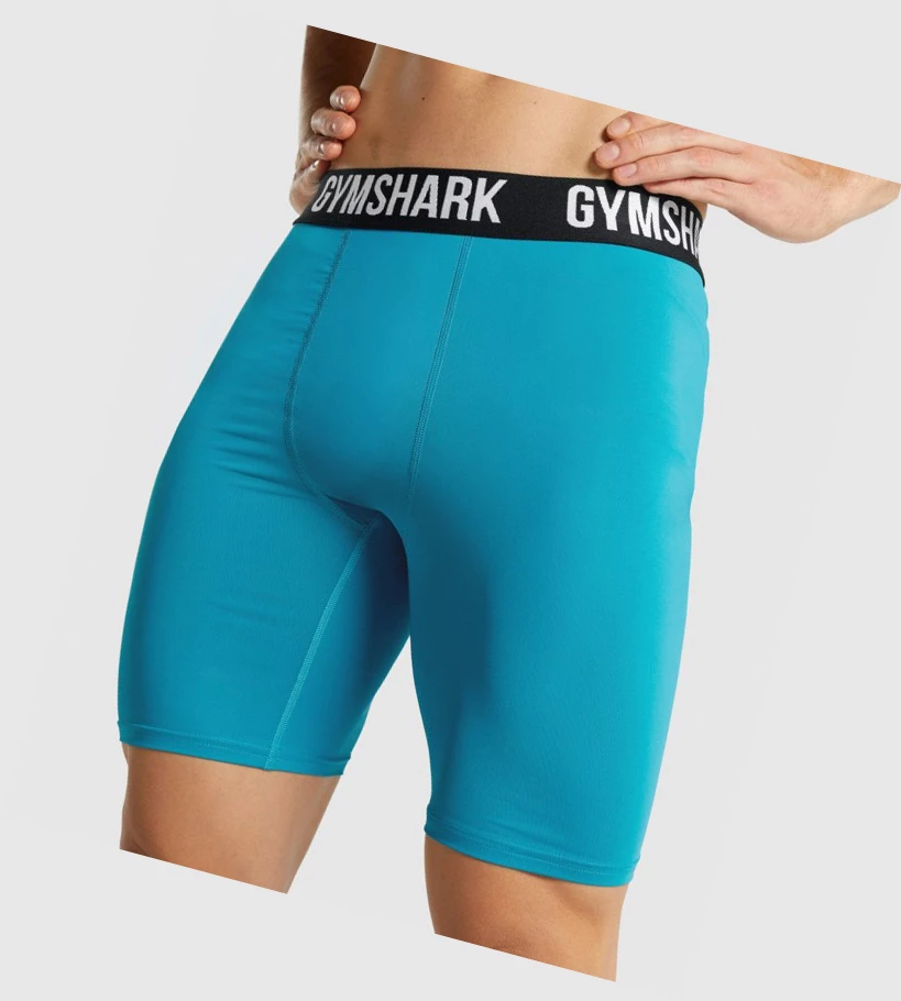 Gymshark Element Baselayer Shorts Herre Blå | KJPWTZ486