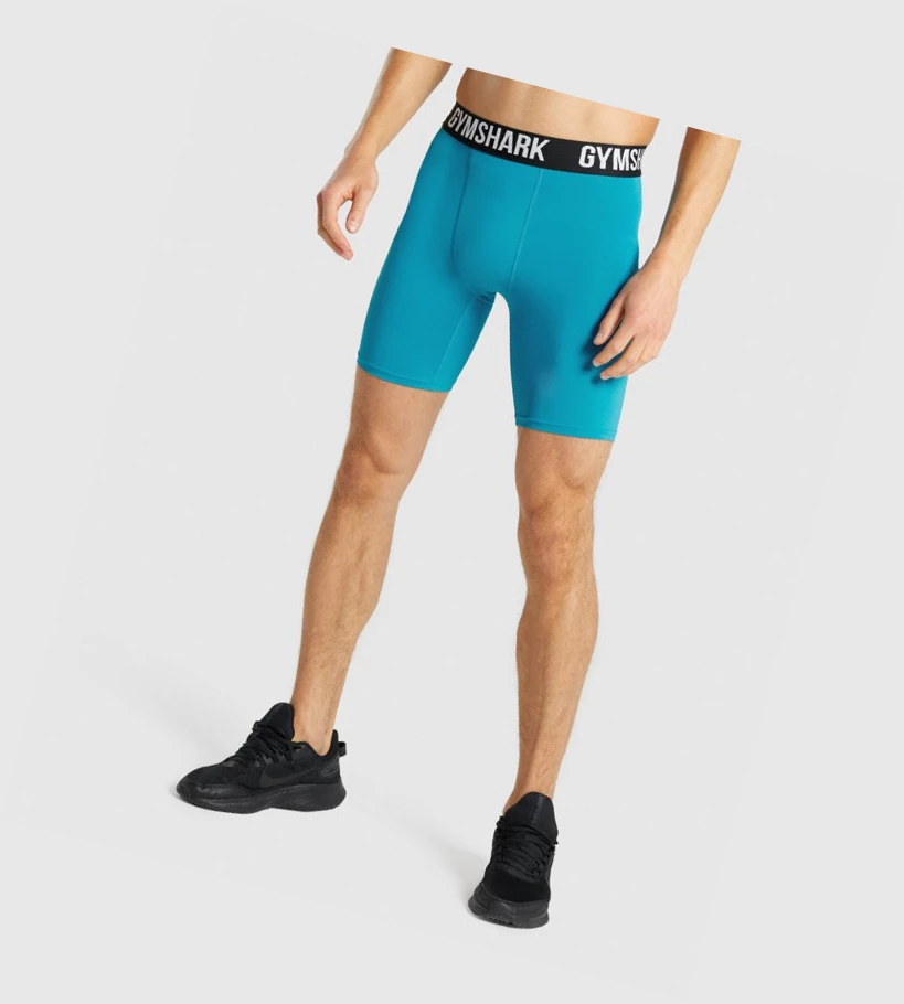 Gymshark Element Baselayer Shorts Herre Blå | KJPWTZ486