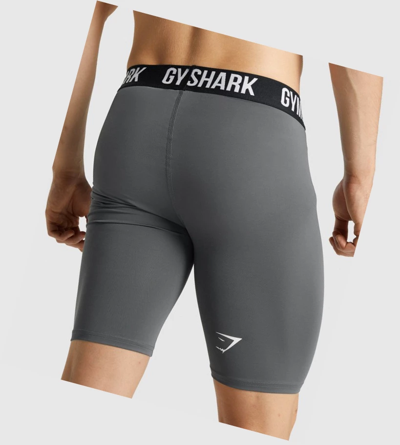 Gymshark Element Baselayer Shorts Herre Grå | NXHLBR043