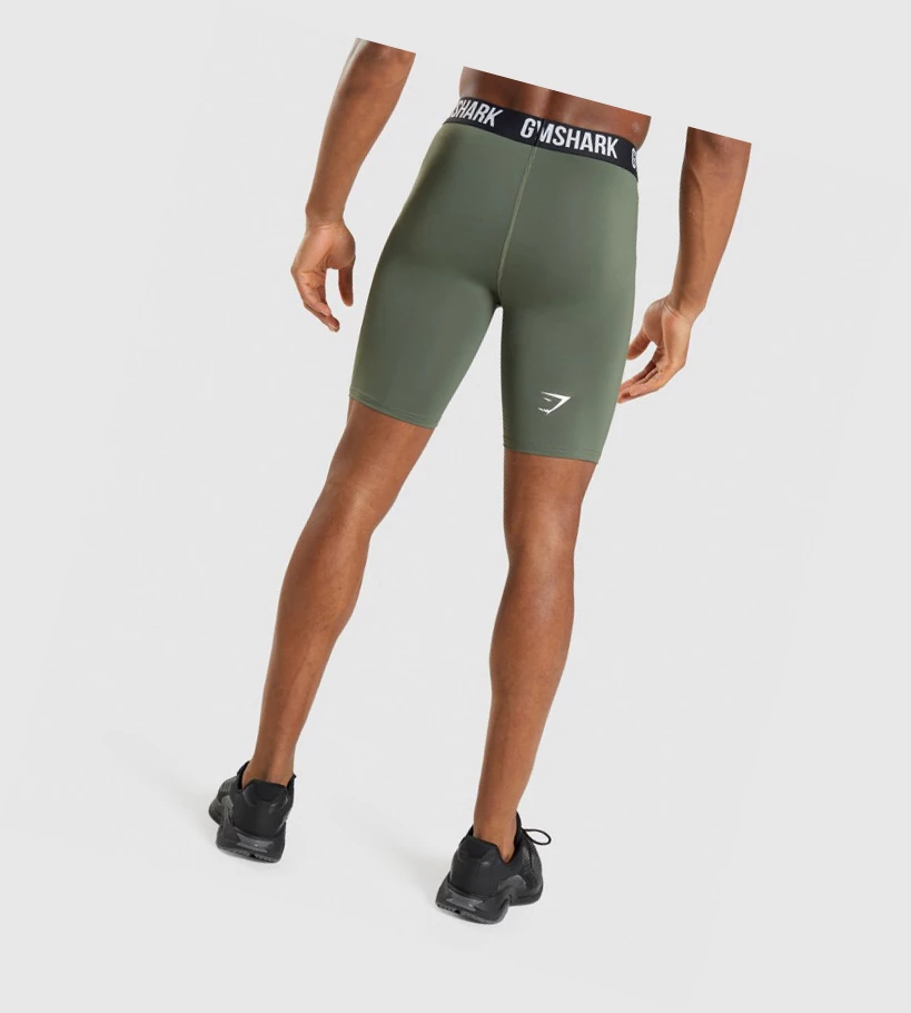 Gymshark Element Baselayer Shorts Herre Olivengrønne | RSCPOH796