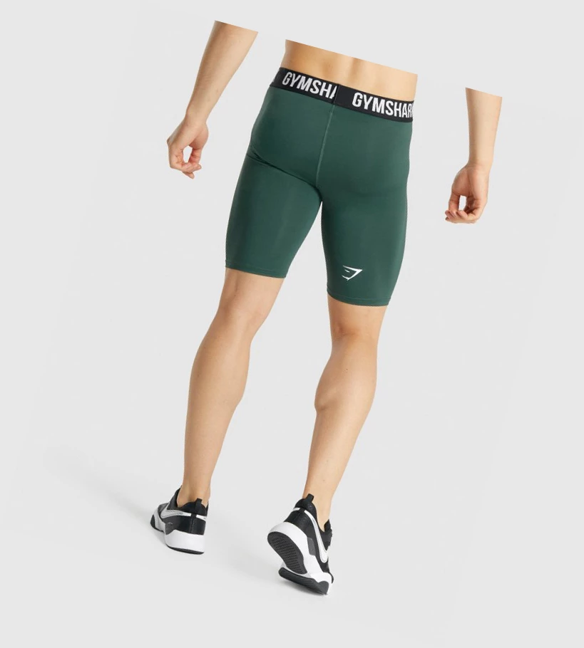 Gymshark Element Baselayer Shorts Herre Mørke Grønn | ZLVWSJ813