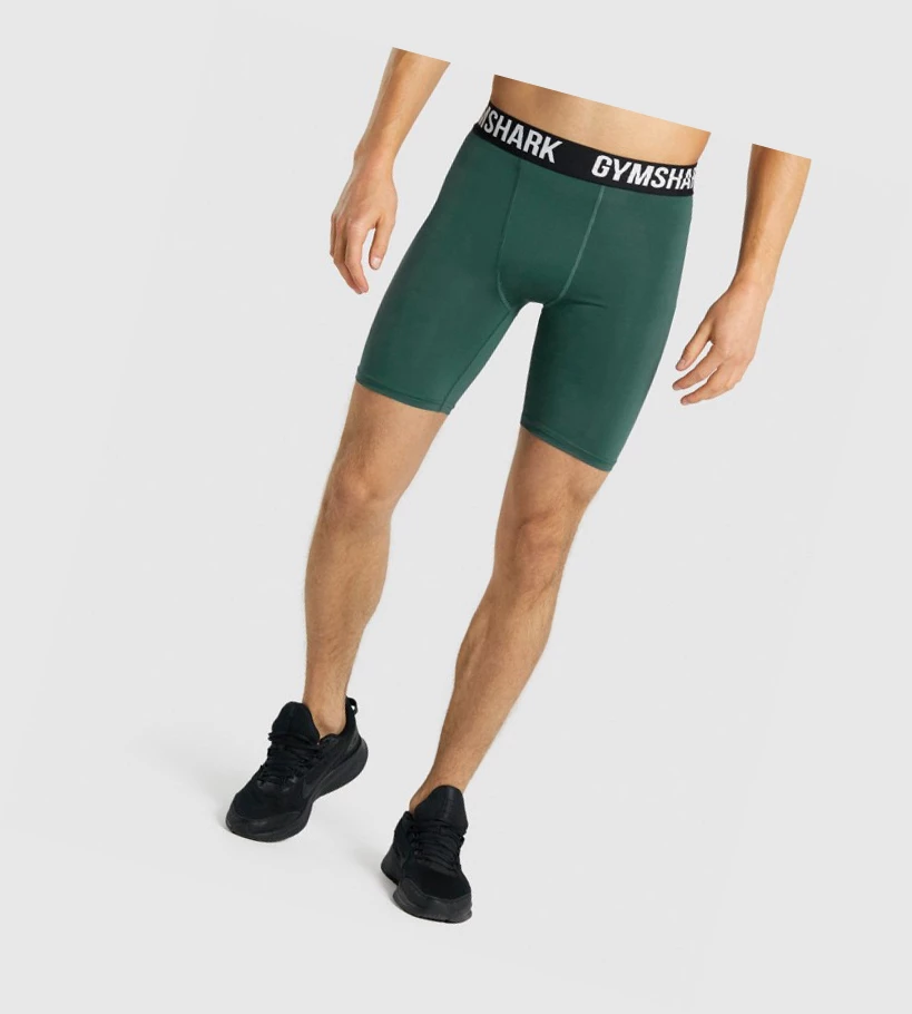 Gymshark Element Baselayer Shorts Herre Mørke Grønn | ZLVWSJ813