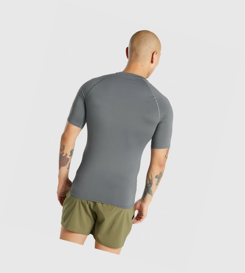 Gymshark Element Baselayer T-skjorte Herre Grå | QRESKU640