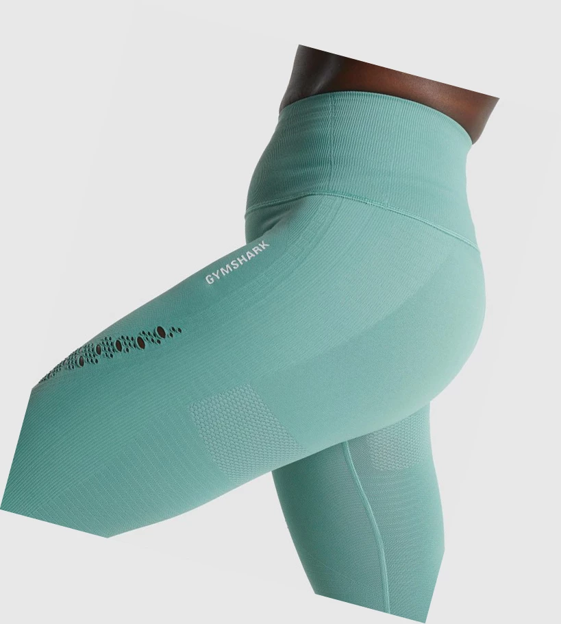 Gymshark Energy Seamless High Waisted Leggings Dame Lyse Grønn | BQNZGS539