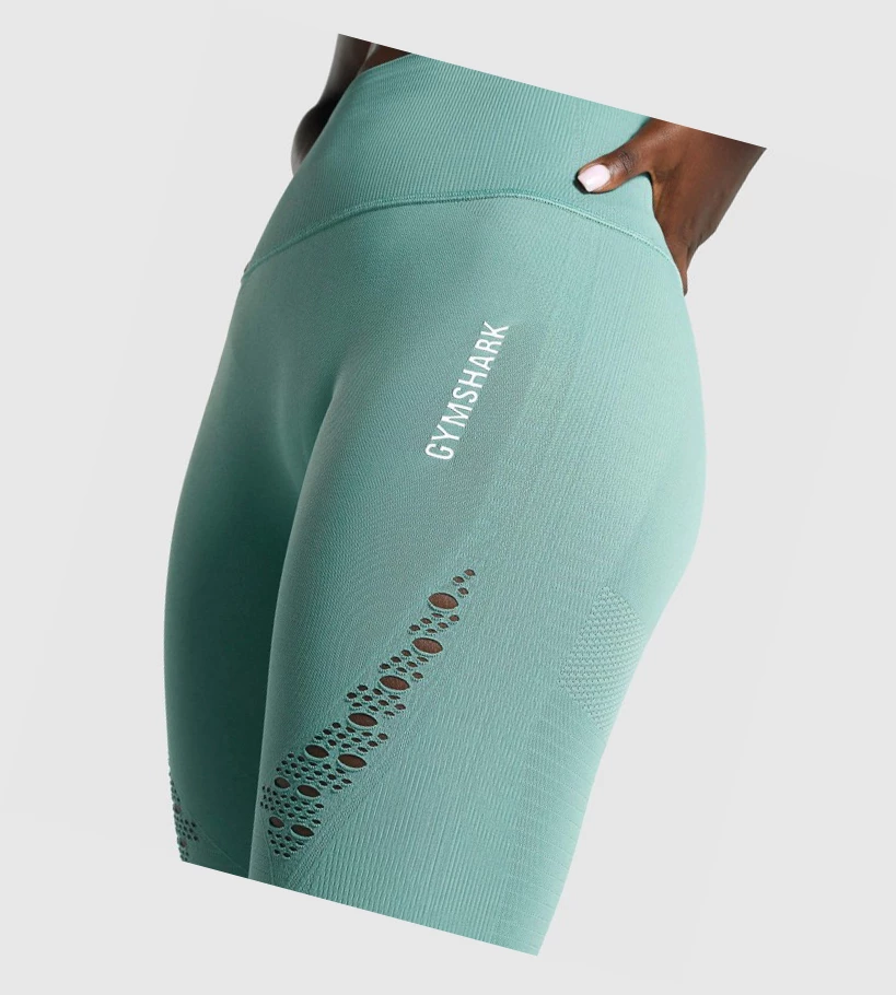 Gymshark Energy Seamless High Waisted Leggings Dame Lyse Grønn | BQNZGS539