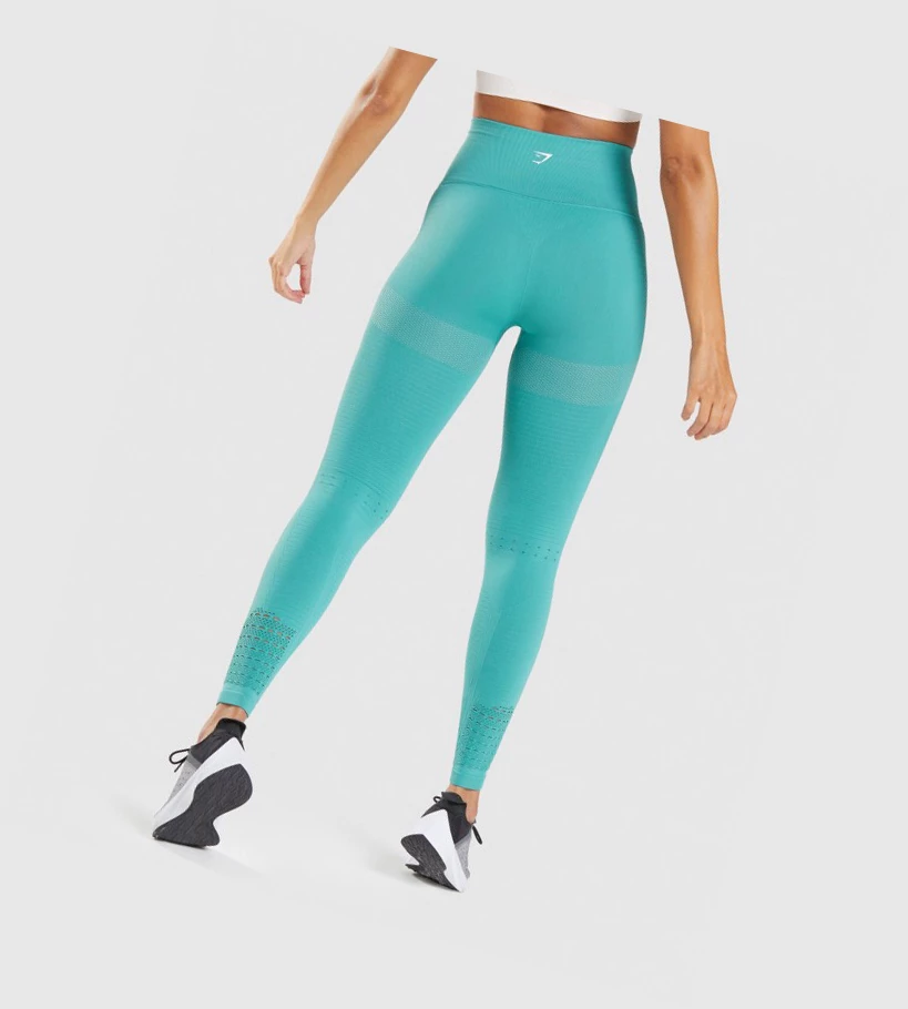 Gymshark Energy Seamless High Waisted Leggings Dame Turkis | CWNHMK492