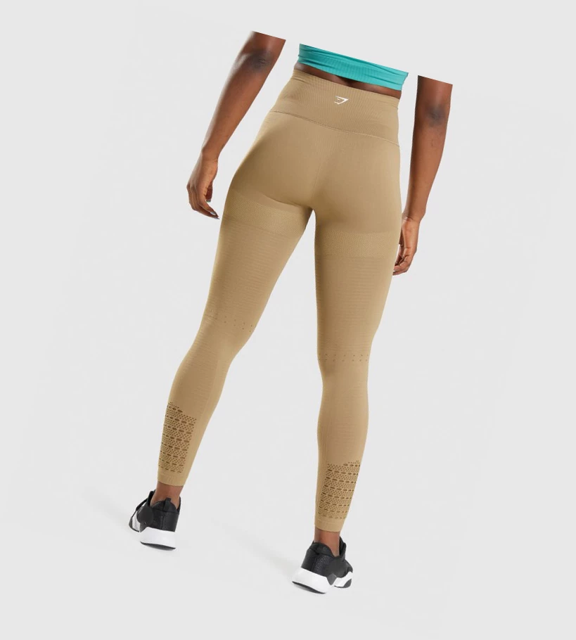 Gymshark Energy Seamless High Waisted Leggings Dame Brune | FDNVAM372